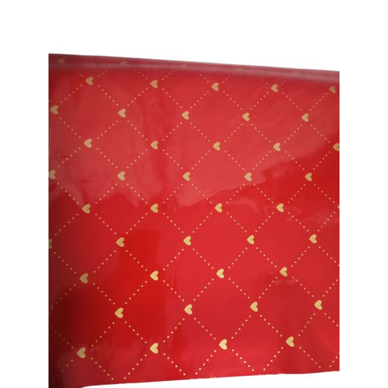 Poli Sujinho Heart Vermelho 49Cm x 69Cm ideal pra Buquês rosa embalagens presente forro d cesta forra  Cachepot 10 folha