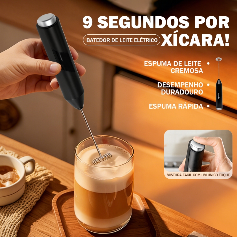 Mini Mixer Portátil Misturador de Bebidas Batedor Espumador Leite Cozinha Cafe Ovo