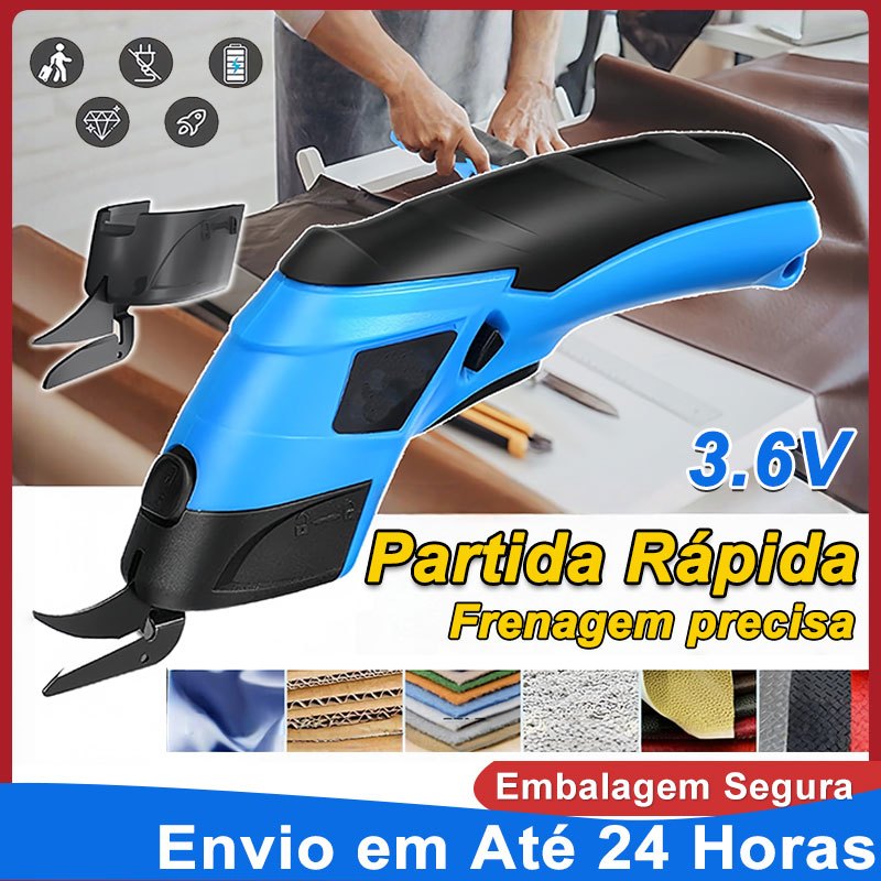 Tesoura Elétrica Para Tecidos USB Recarregável Bivolt Corte Rápido Profissional em Oferta na Shopee
