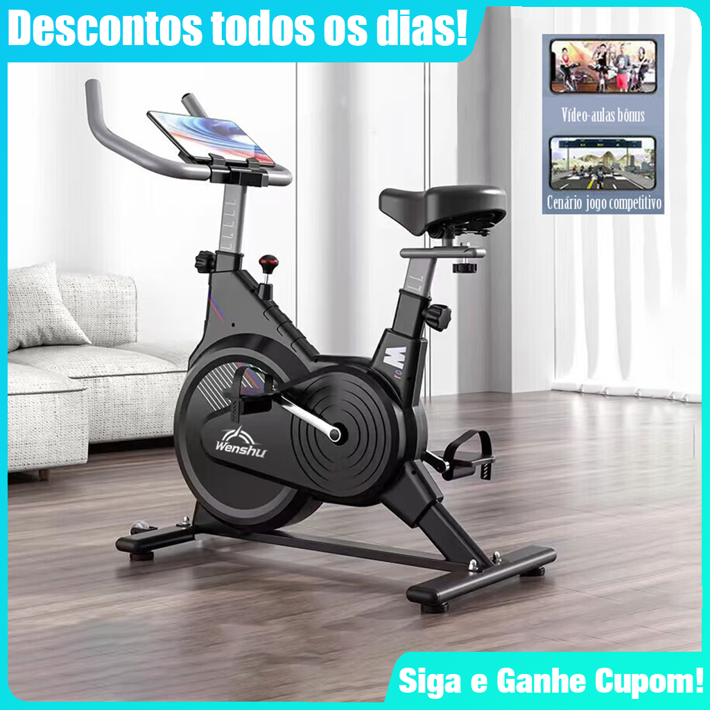 Bicicleta Fitness Ergométrica e Silenciosa - Bike Spinning para Apartamento Apoiar 150kg em Oferta na Shopee