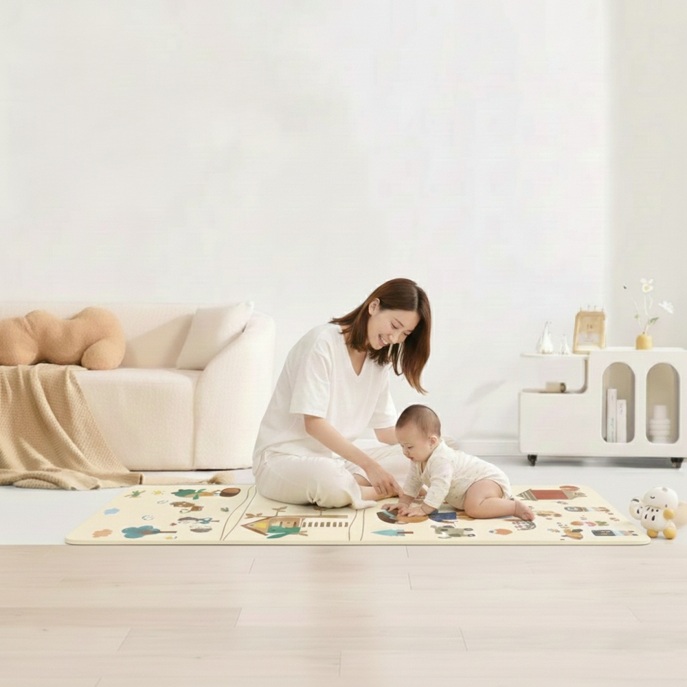 ✨TAPETE TATAME INFANTÍL 6mm  200×180/180x150cm Antiderrapante | Tapete de Bebê Dupla Face À Prova d'Água e Dobrável em