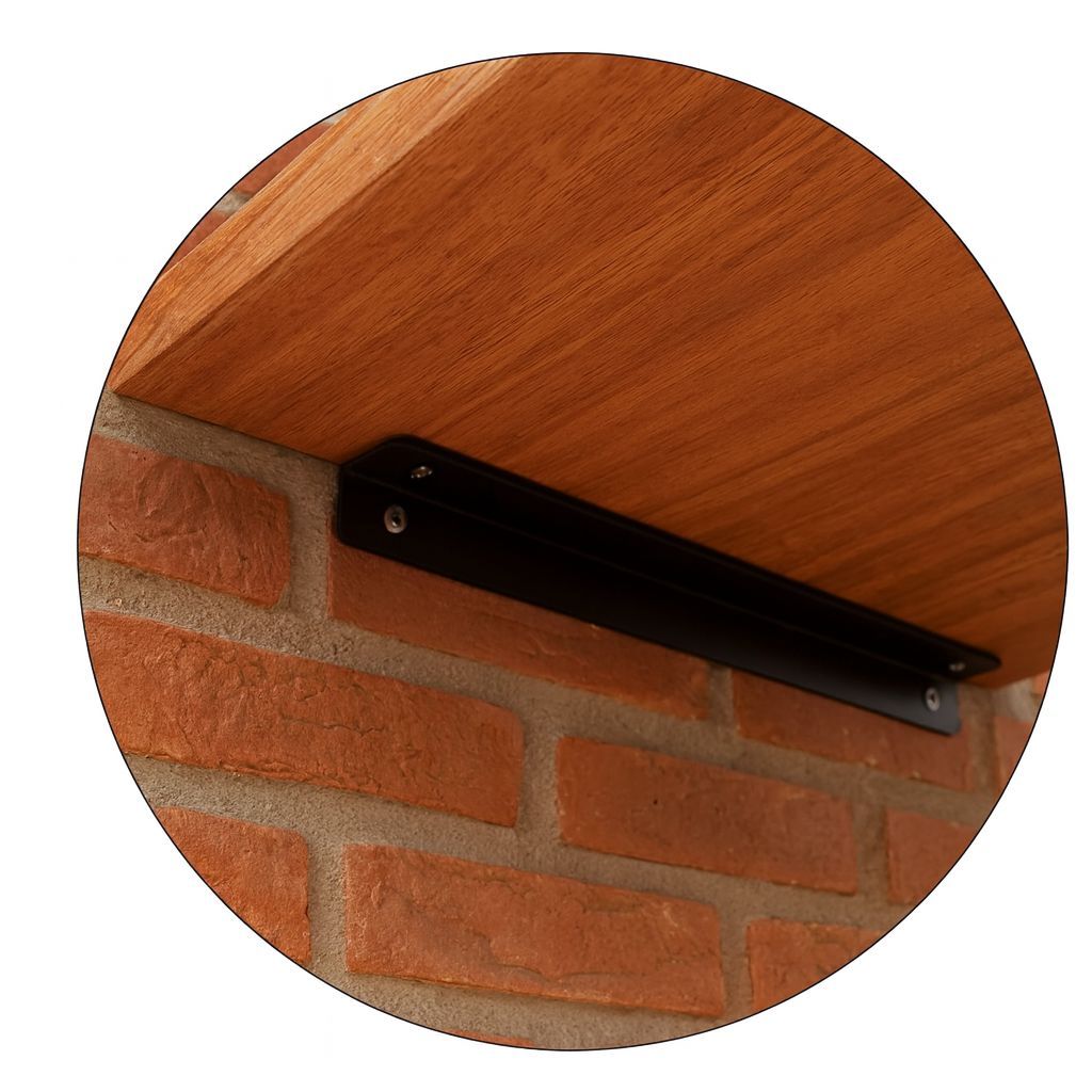 Kit 2 Mão Francesa Cantoneira Lateral apoio p/ bancada porta vertical Pia Marmore Bancada Multiuso