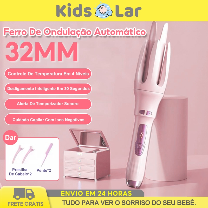 Modelador de Cachos Babyliss 32MM Cachos Modelador DE Bivolt Automático Girando Ondas Grandes em Oferta na Shopee