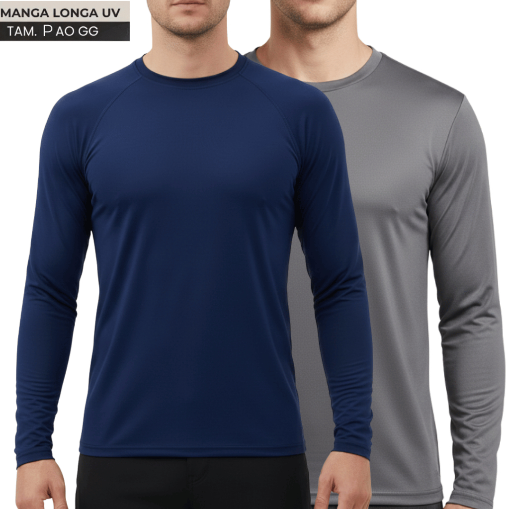 Kit 2 Camisas Térmicas Masculinas UV 50+ Manga Longa Proteção Solar Envio Super Rapido