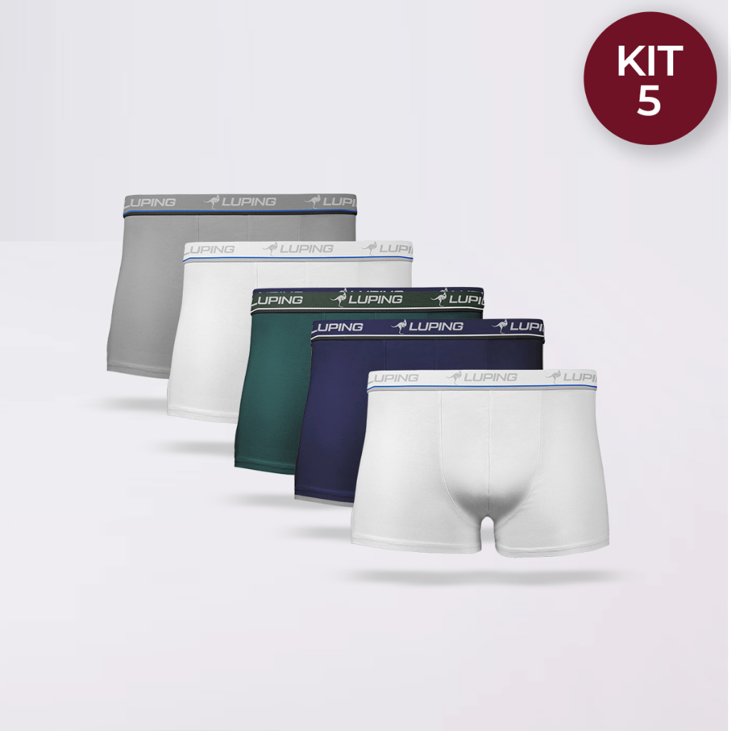 Kit 10, 5, 3 Cuecas Boxer Masculina Adulto Qualidade Premium Forro de Algodão Confortável em Oferta na Shopee