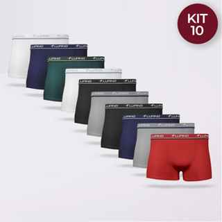 Kit 10, 5, 3 Cuecas Boxer Adulto Forro 100% Algodão Tecido Respirável Confortável Para Uso Diário em Oferta na Shopee