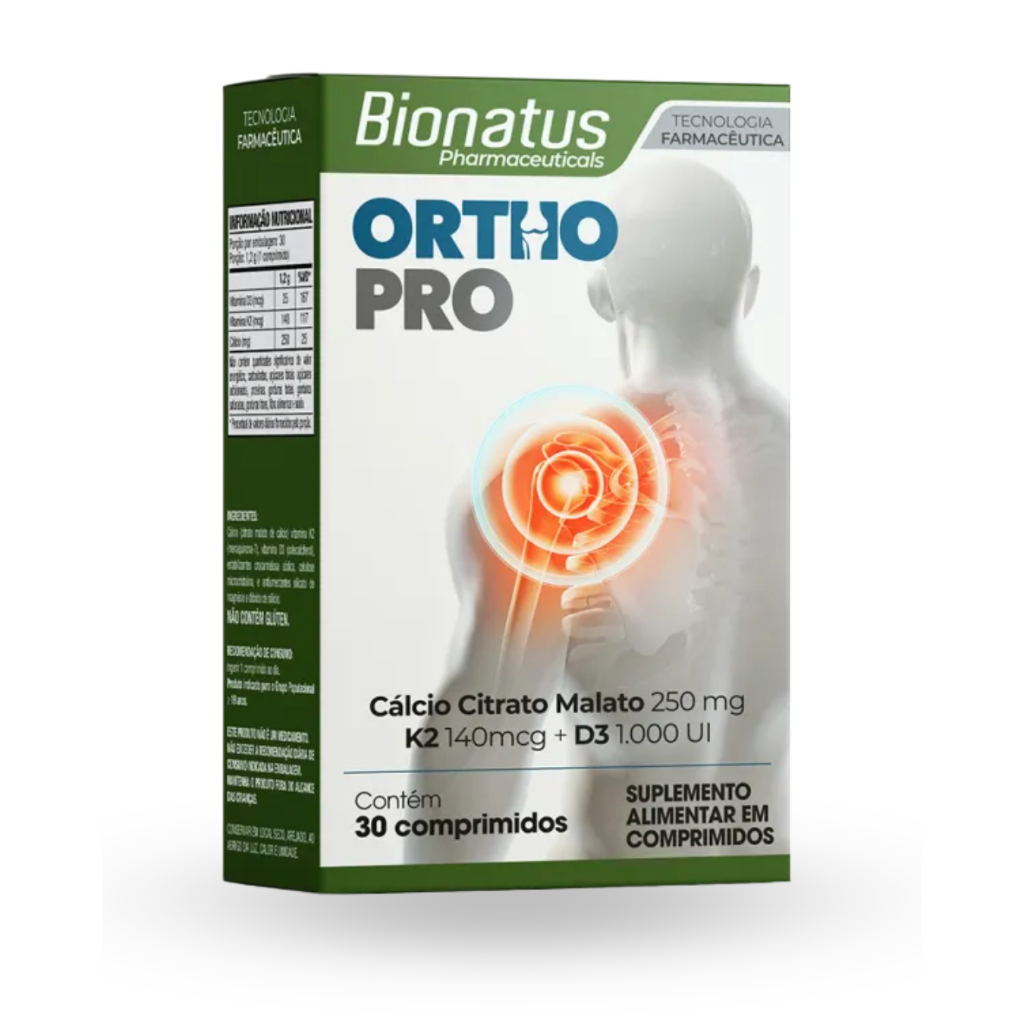 Ortho Pro | Bionatus | Cálcio K2 D3 para Ossos Fortes e Saudáveis! Oferta Limitada