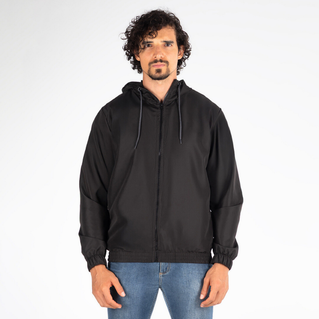 Jaqueta Corta Vento Masculino Impermeavel Bolso A prova de agua Moletom Esporte Corrida Ciclismo