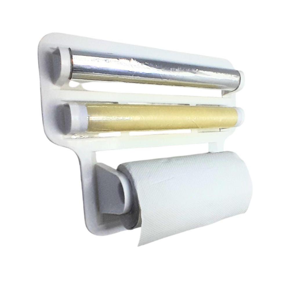 Porta Papel Toalha E Alumínio Rolo Triplo De Parede Cozinha Reforçado em Oferta na Shopee