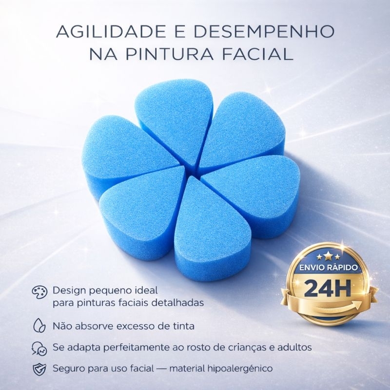 Pintura Facial Esponjas kit 6 unidades