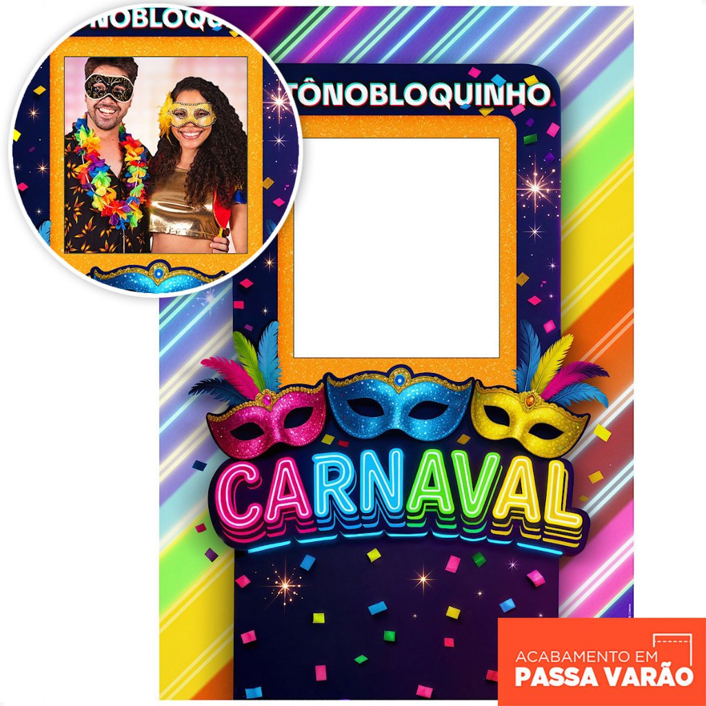 Painel Retangular Festa Carnaval 1,50x2,20m Interativo Vazado para Fotos Em Tecido Sublimado em Oferta na Shopee