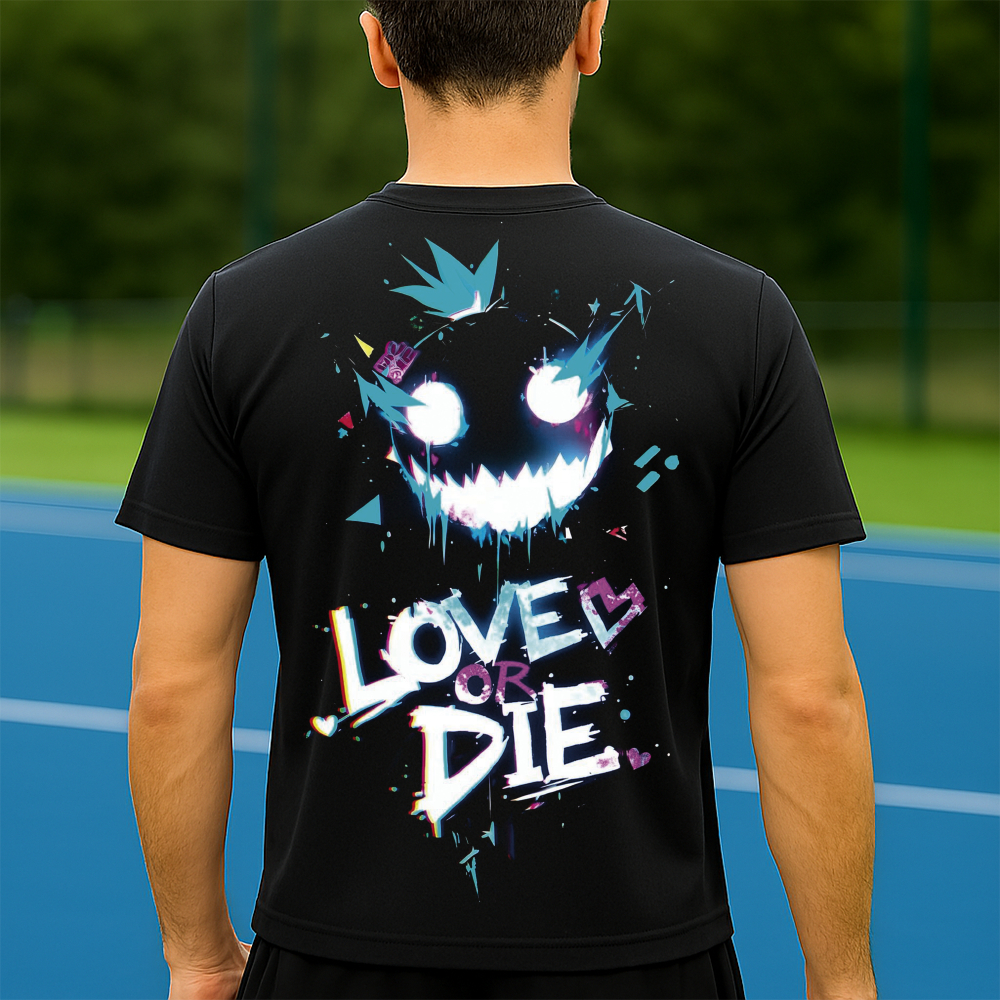 Camiseta Dry Fit Masculina Estampada Sorriso Assustador P ao GG Leve Respirável Academia Treino