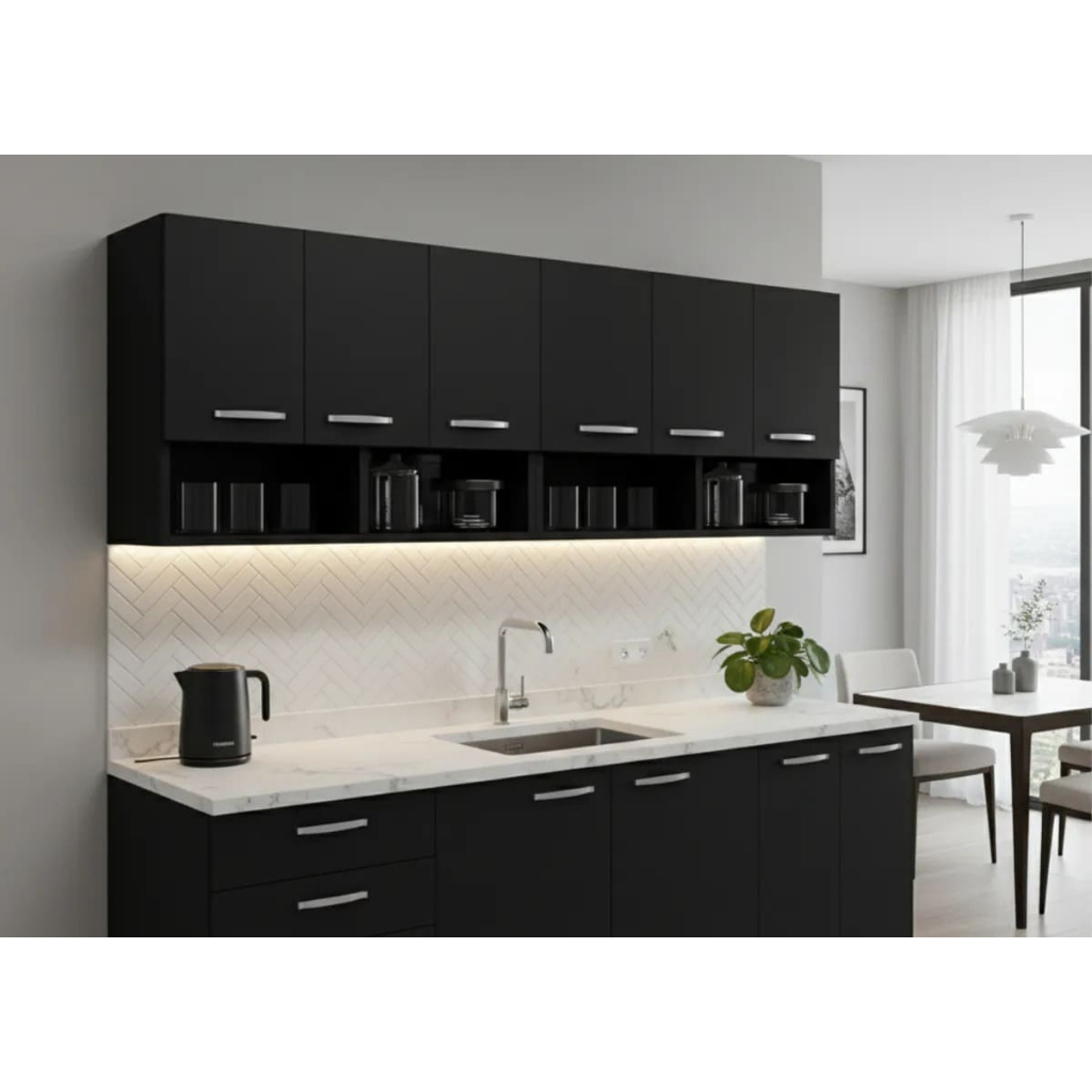 Conjunto 2 Armários Cozinha Aereo Compacto Modular Com Nicho em Oferta na Shopee