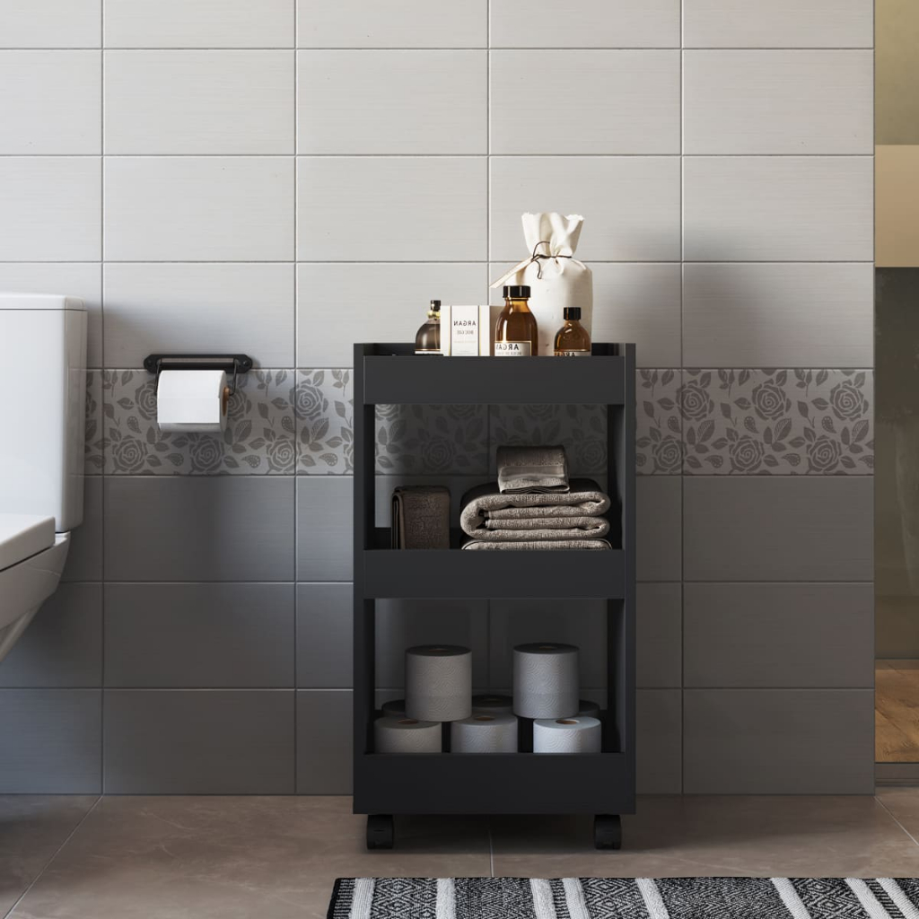 Carrinho Auxiliar Organizador De Banheiro/ Suporte Papel Higiênico Multiuso Móveis Bonatto em Oferta na Shopee