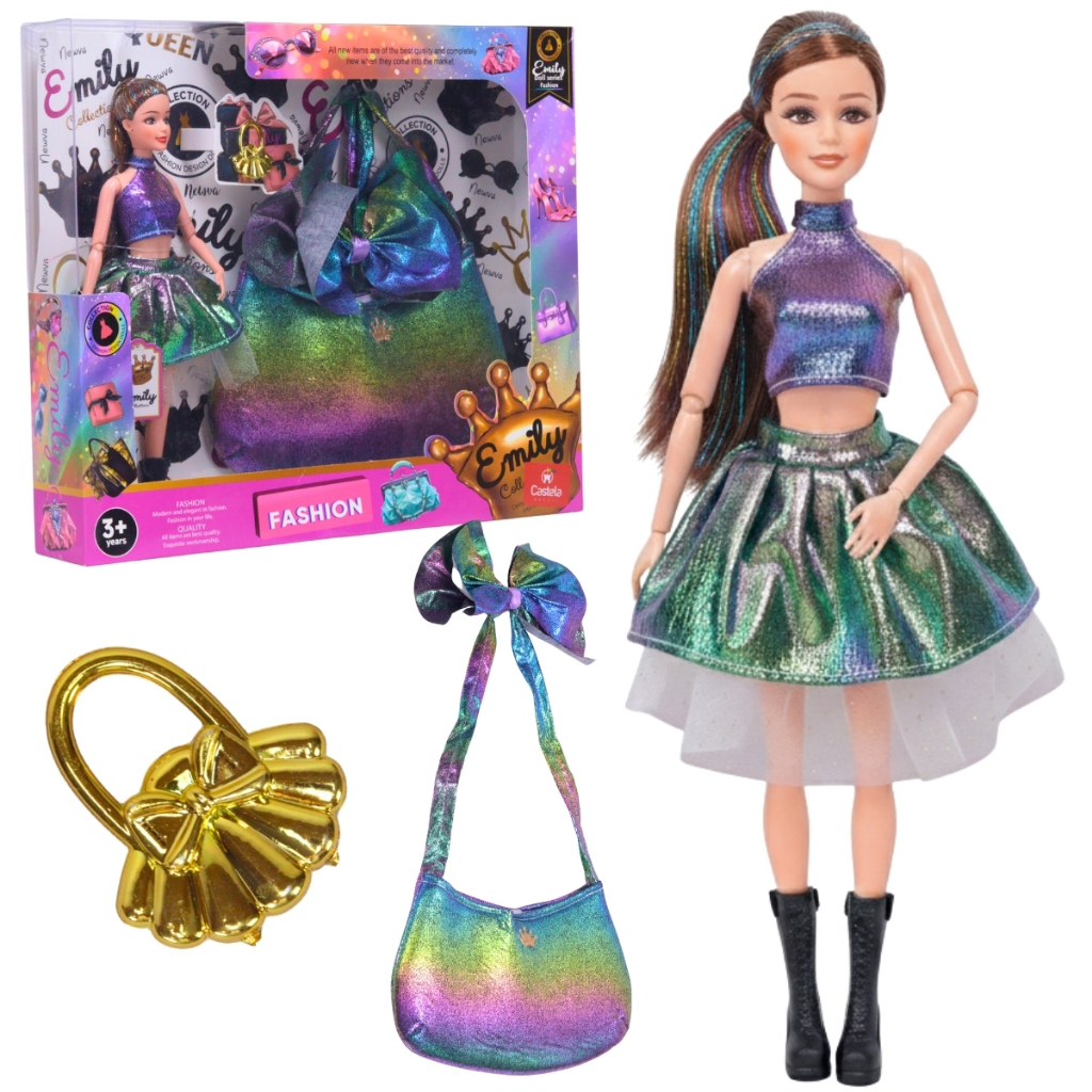 Boneca Articulada Fashionista Com Bolsa Acessórios - Castela em Oferta na Shopee