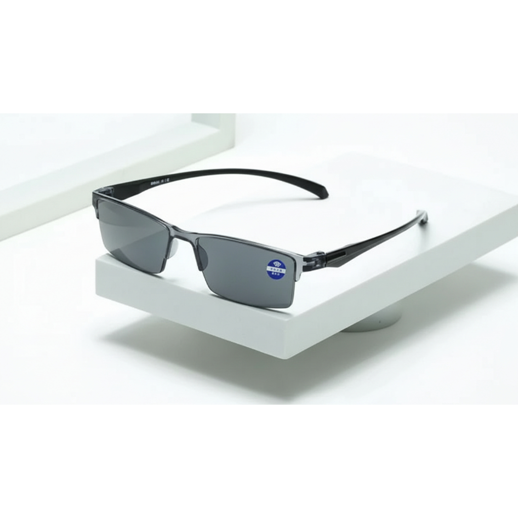 Óculos de Leitura com Autoajuste de Grau +1.0 a +4.0 Lente Cinza Inteligente Anti Luz Azul