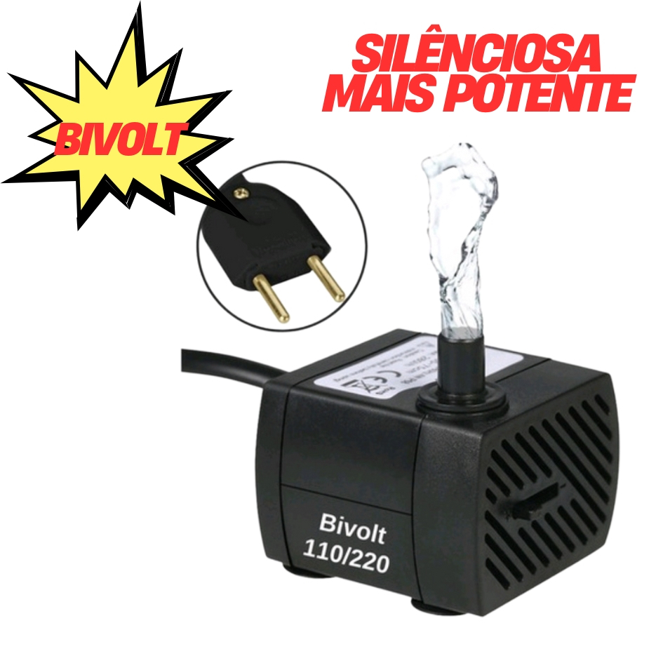 Bomba Submersa Bivolt 210 L/h para Aquário