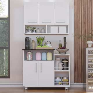 Armário 3 Portas E Balcão Cantinho Do Café Móveis Bonatto em Oferta na Shopee