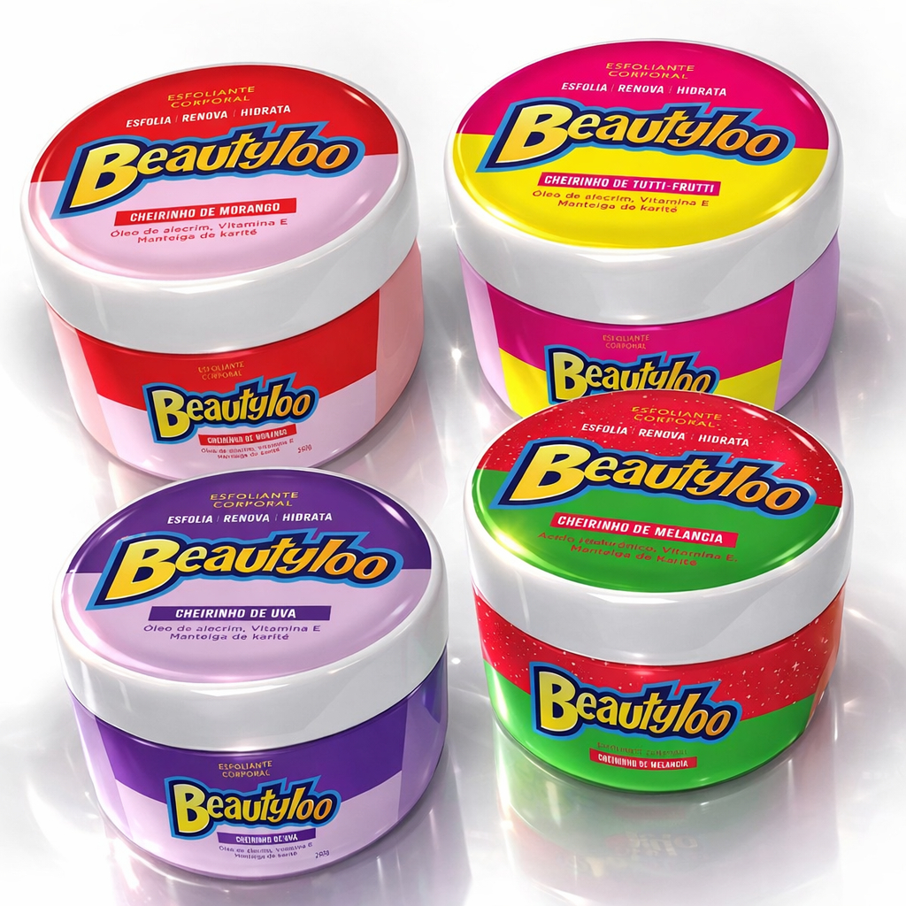 Esfoliante Corporal Beautyloo – Cheirinho de Chiclete  280g Face Beautiful