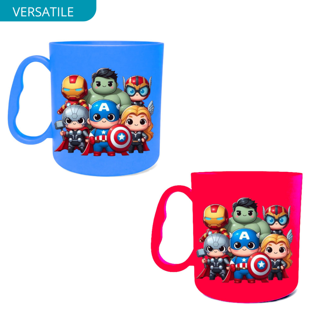 10-20-30 Canecas dos Vingadores Marvel de plástico 440ml para festas lembrancinhas crianças