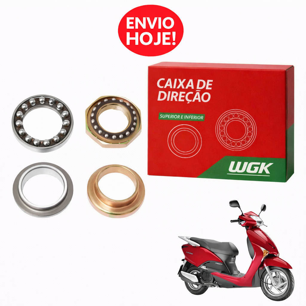 Caixa De Direção Wgk Esférica Completa Honda Lead 110 Todos Os Anos