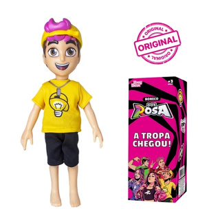 Boneco Léozin Turma dos Rosas + Chaveiro Colecionável | Presente Infantil Original Baby Brinq em Oferta na Shopee