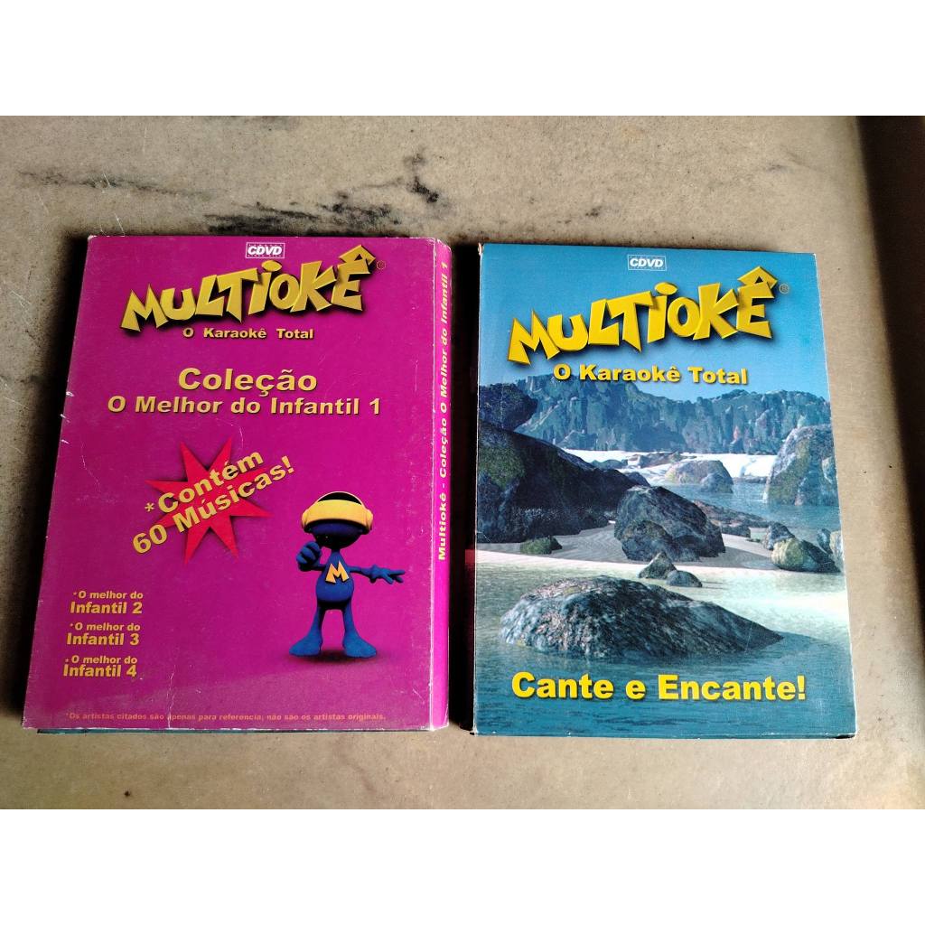 Multiokê Karaoke Coleção - O Melhor do Infantil 1 ou 2 (Turma da Mônica) ou Teen (RBD Rebelde,Xuxa e Sandy & Junior)