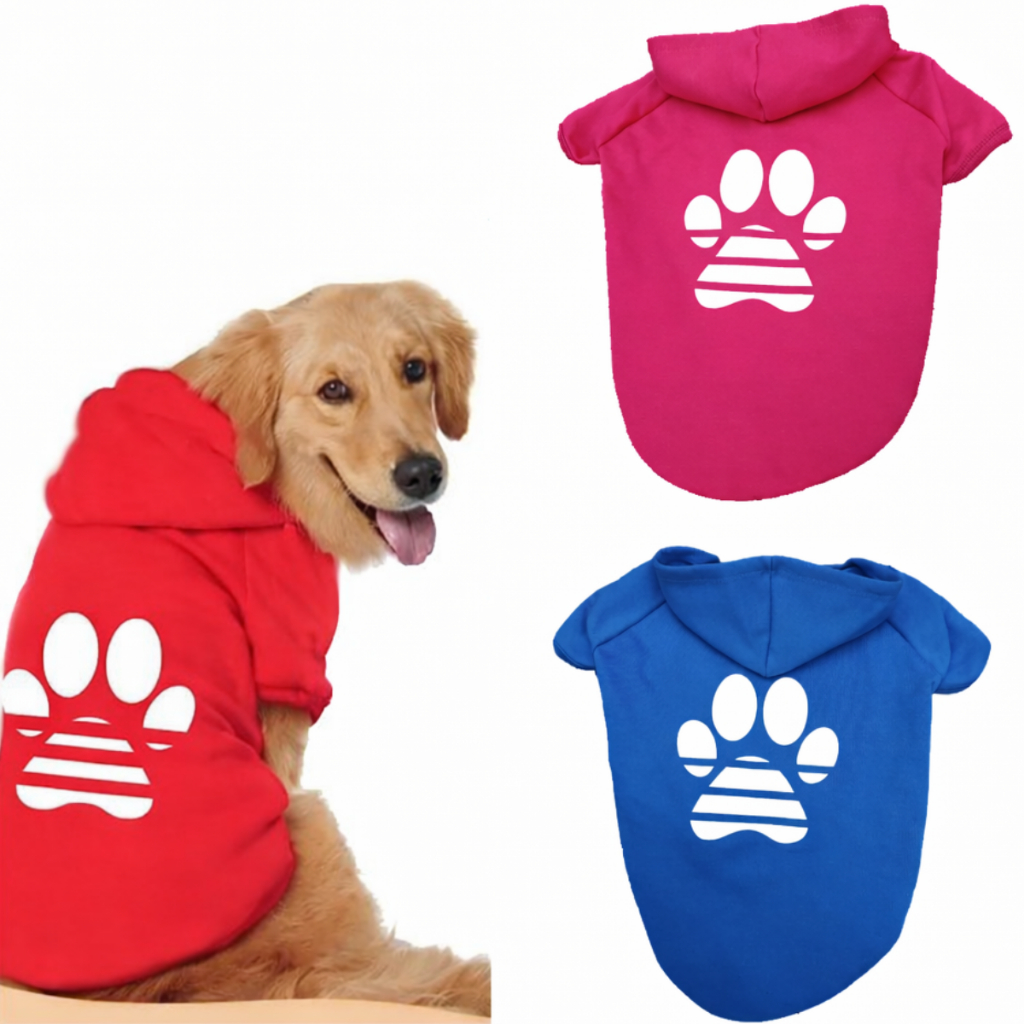 Cachorro Roupa De Frio Casaco Moletom Inverno Blusa Capuz Pet Cães Pequeno Médio Grande