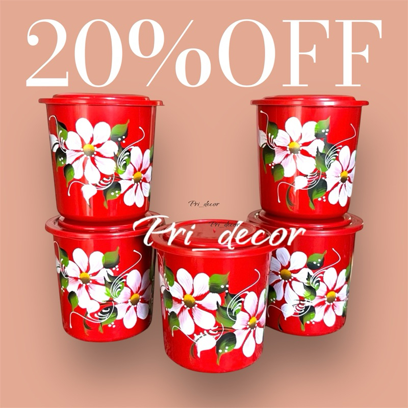 KIT MANTIMENTO 5 PEÇAS 1,800 LITROS DECORADO em Oferta na Shopee