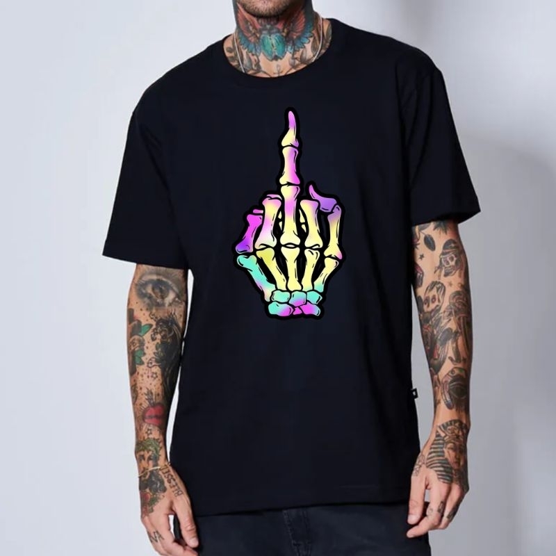 Camiseta Oversized Streetwear Estampada Padrão Americano Unissex Skatista Personalizada