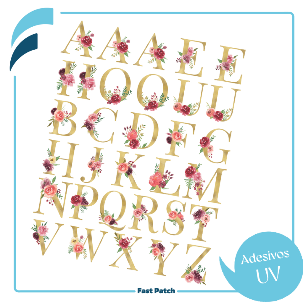 Aplique Monograma Alfabeto Patch Verniz Personalização 2,5cm altura para xicaras garrafas cadernos em Oferta na Shopee