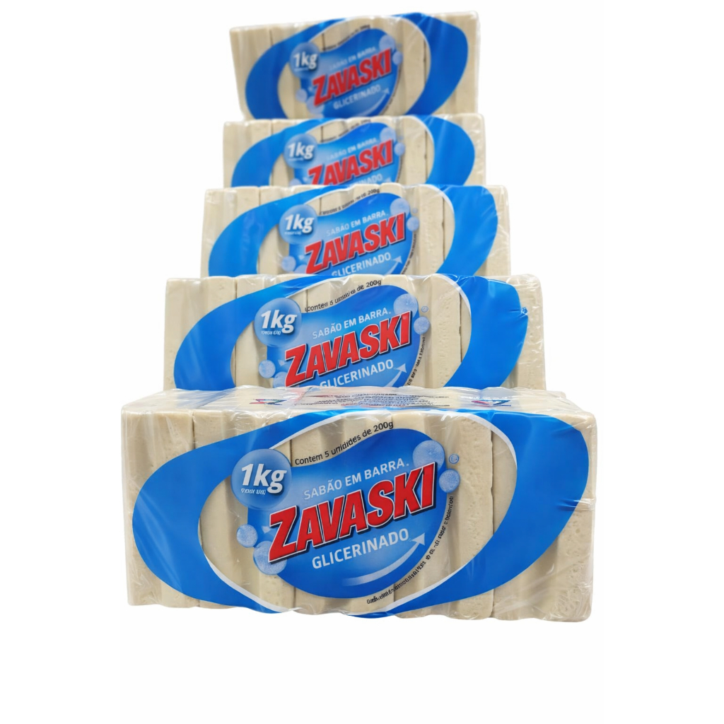 Sabão em Barra Glicerinado 5 Barras 200g