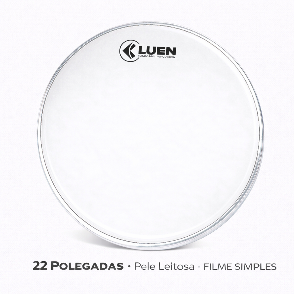 PELE LEITOSA LUEN 22 POLEGADAS FILME SIMPLES P/ BUMBO OU SURDO