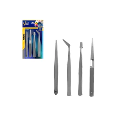 Kit com 4 Pinças para artesanato e eletrônicos 123Util