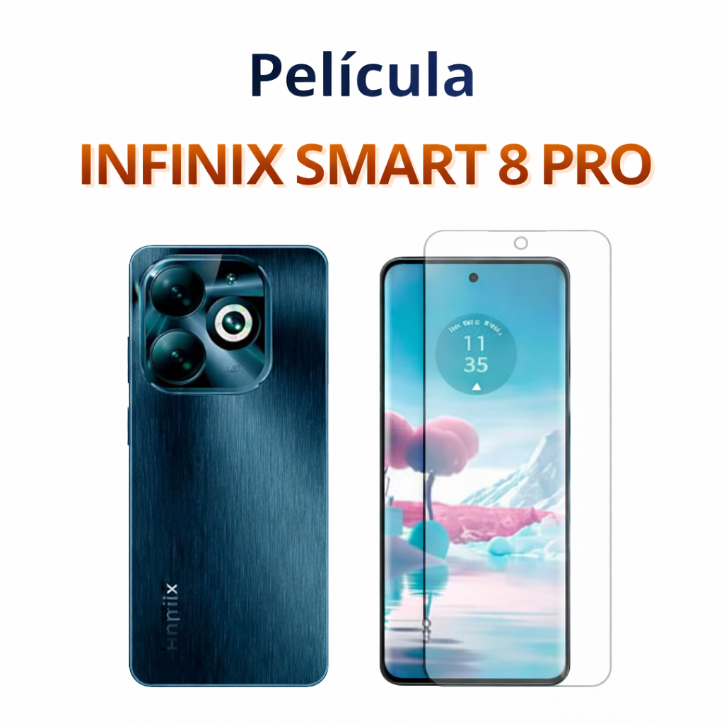 Película infinix Smart 8 pro Hidrogel HD ou Privacidade + Brindes em Oferta na Shopee