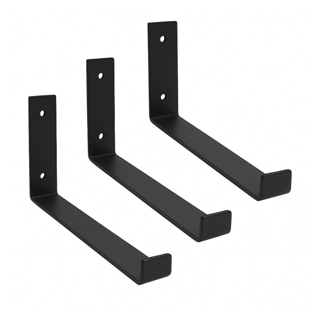 Mão Francesa Suporte Ferro Invertido 20 Cm Prateleira 3 Pçs