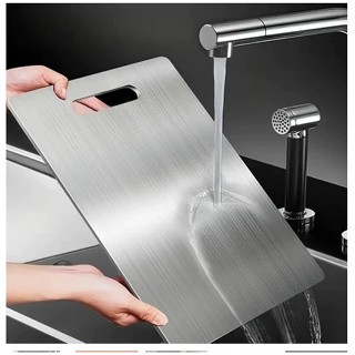 Tábua de Corte Profissional em Aço Inoxidável 304, Antimofo e Antibacteriano, Ferramenta de Cozinha em Oferta na Shopee