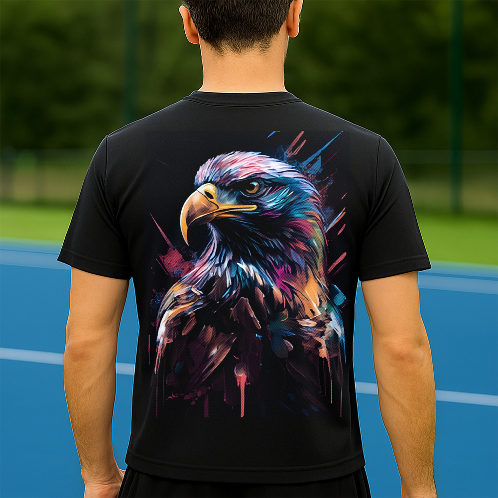 Camiseta Dry Fit Masculina Estampada Falcão Confiante P ao GG Leve Respirável Academia Treino
