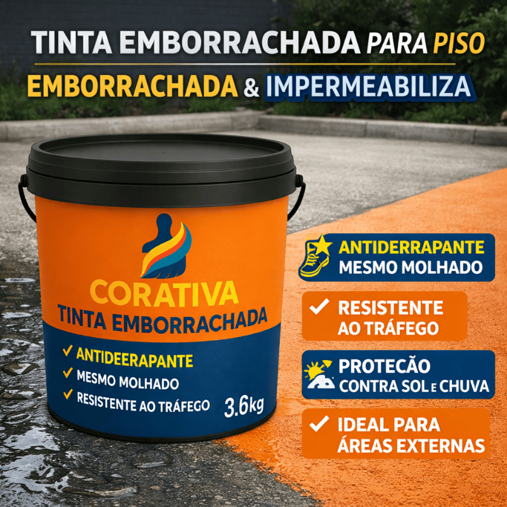 Tinta Emborrachada para Piso Externo 3,6L e 18L Antiderrapante Ideal para Quintal e Garagem em Oferta na Shopee