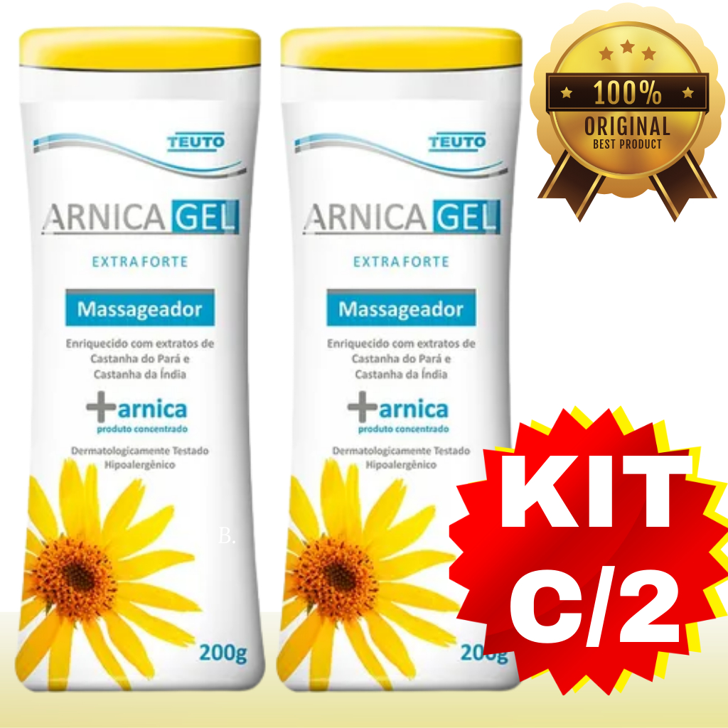 ARNICA GEL EXTRA FORTE TEUTO 200G KIT COM 2 em Oferta na Shopee