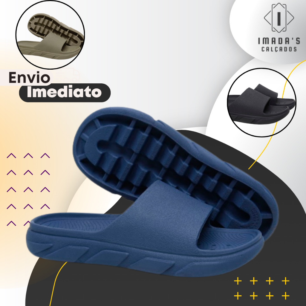 Chinelo Slide Nuvem Masculino Tecnologia Micro Expandido | Conforto & Estilo Moda praia Aniversário Amigo secreto em Oferta na Shopee