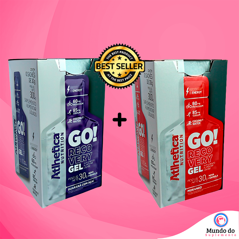 Kit 2x Go! Gel Recovery 10 Sachês - Atlhetica Nutrition