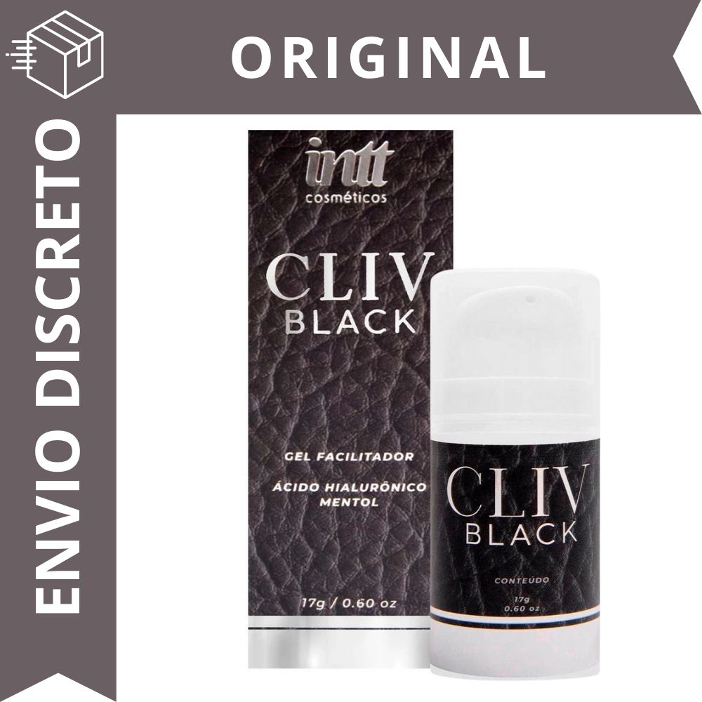 Cliv Intt Black 17g Gel Lubrificante com Ácido Hialurônico e Mentol – Intt Cosméticos