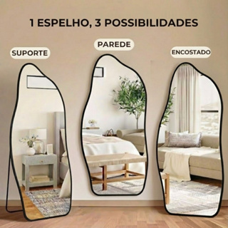 Espelho Lopazzi Orgânico Decorativo Para Closet Quarto E Provador em Oferta na Shopee