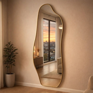 Espelho Orgânico Grande De Chão Ou Parede Decorativo Sala Quarto Várias Cores em Oferta na Shopee