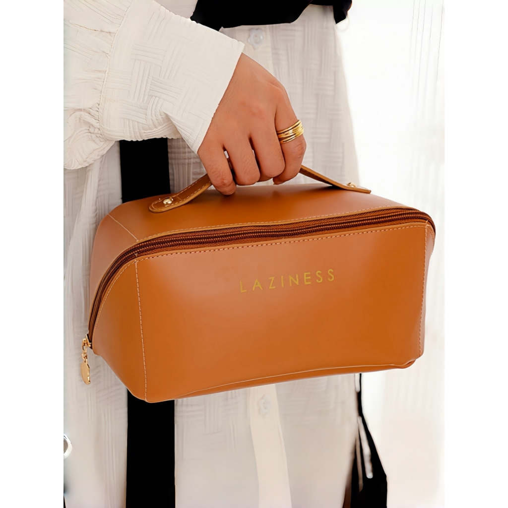 Makeup Bags Necessaire de Viagem Impermeável Couro Compacta e Prática Grande capacidade Organização