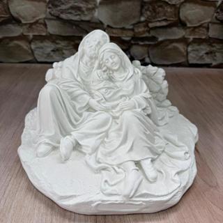 Sagrada Família Dormindo Na Pedra Em Gesso Cru em Oferta na Shopee