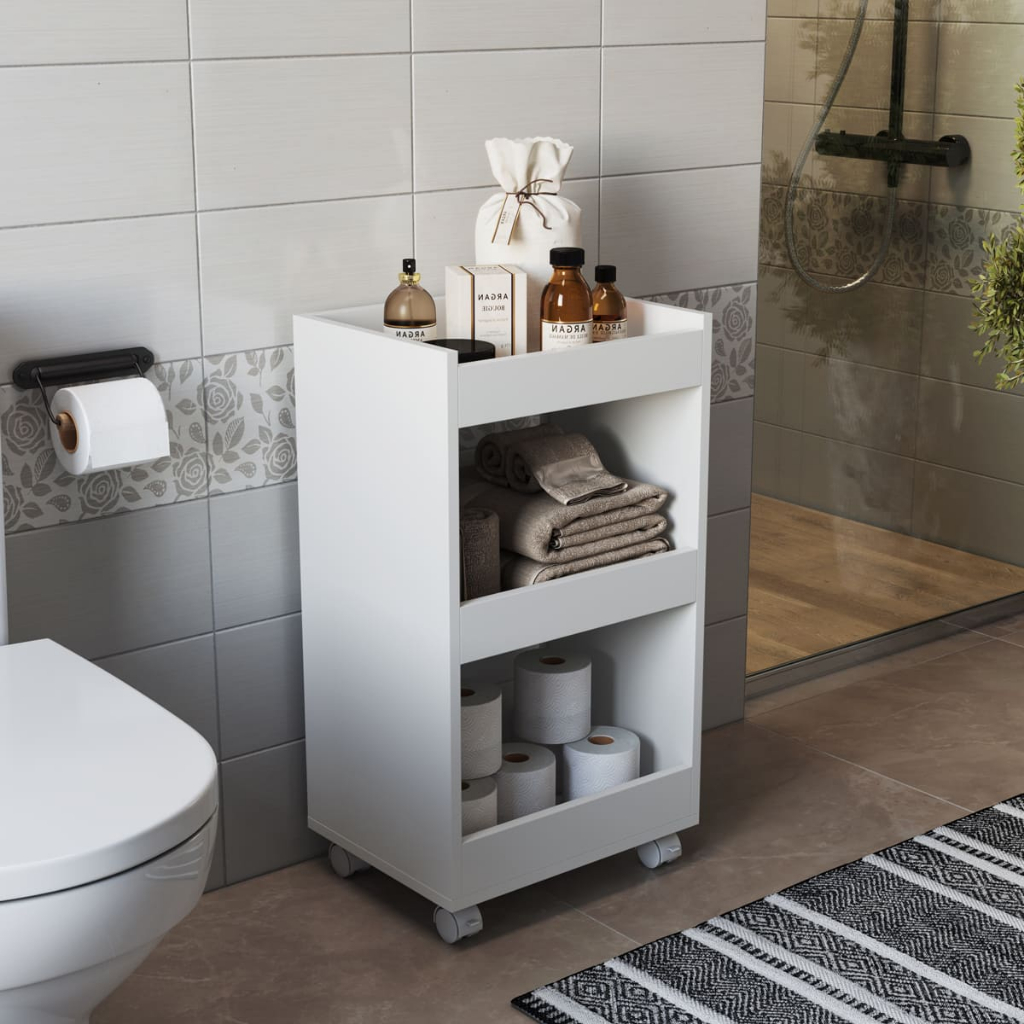 Armário Carrinho Organizador Multiuso Com 3 Camadas Com Rodinhas Cozinha Banheiro Quarto Lavanderia em Oferta na Shopee