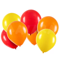 75 unidades Balões - Bexigas Laranja Vermelho e Amarelo 8 Polegadas