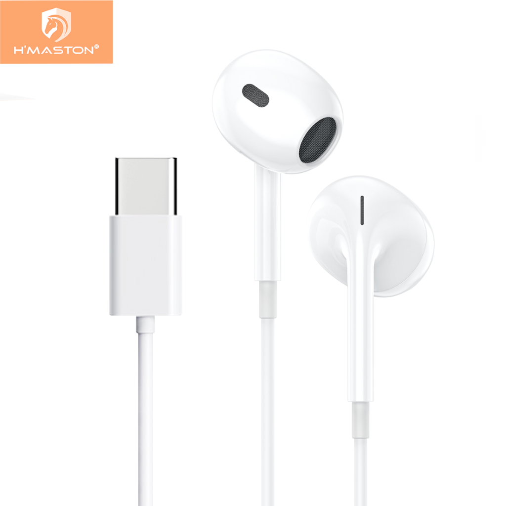 Fone de Ouvido Com Fio Isolamento de Ruido Fone Tipo C  RB-08 Original H'maston